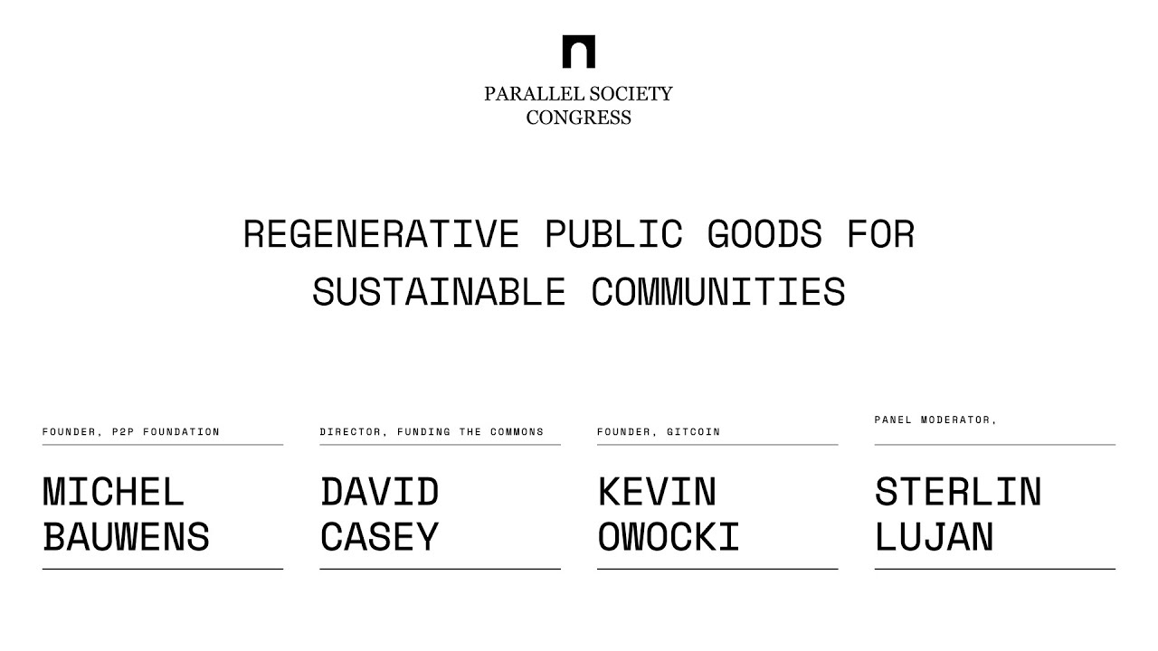 Regenerative Public Goods for Sustainable Communities