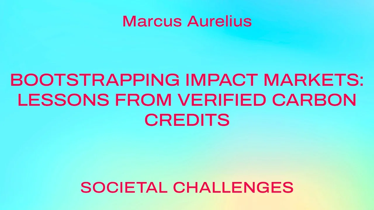 Bootstrapping Impact Markets: Lessons from Verified Carbon Credits