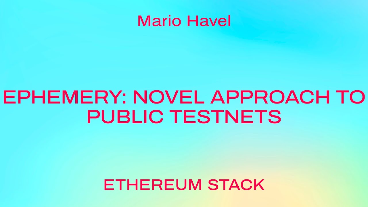 Ephemery: Novel approach to public testnets