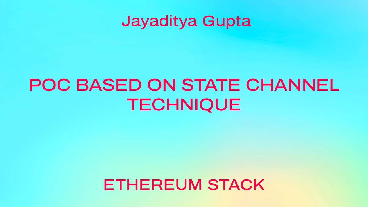 POC based on state channel technique