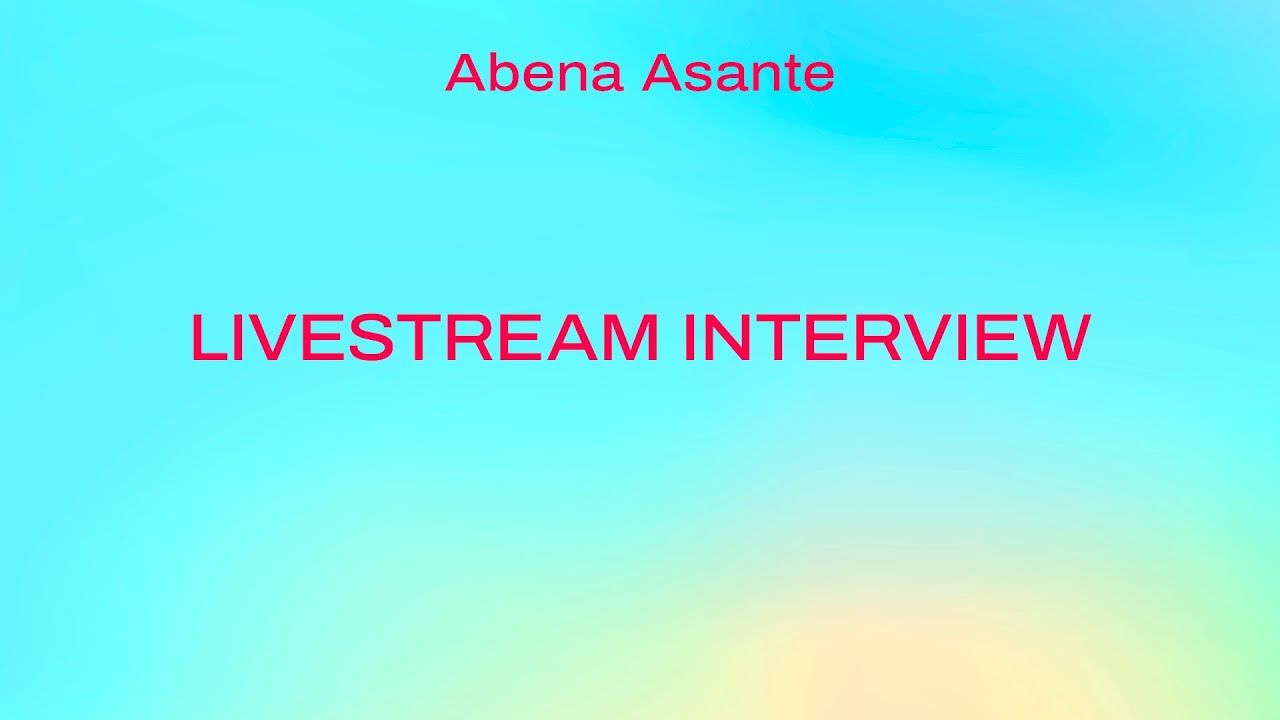 Livestream interview with abena.eth