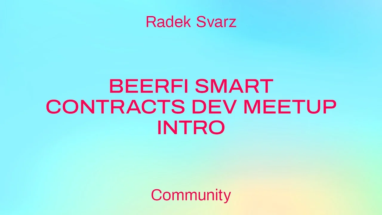 BeerFi smart contracts dev meetup intro