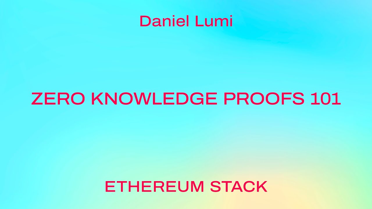 Zero Knowledge Proofs 101